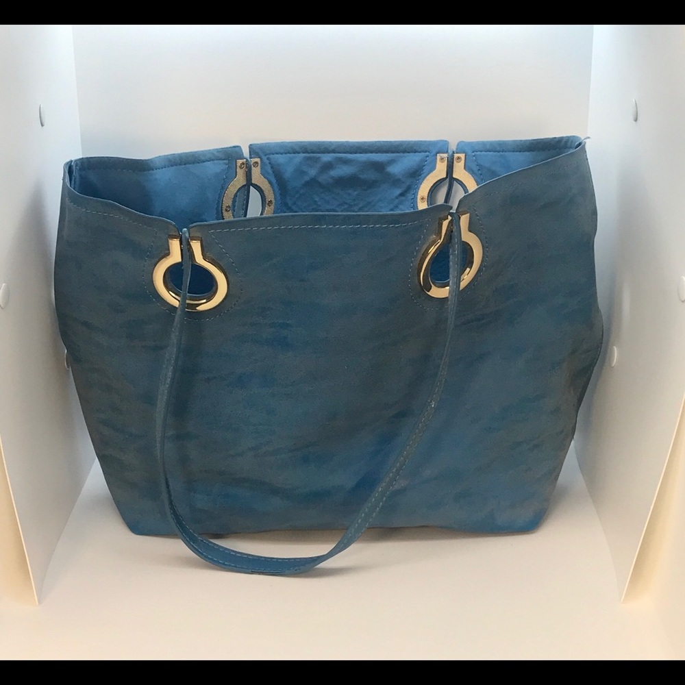 Beautiful Teal Shoulder Bag-Faux Leather